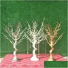 Decorative Flowers Wreaths Novelty 75Cm Simation White Christmas Tree Stem Artificial Branch Dried Trunk Party Decoration Dhd6G