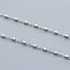 Ketens miqiao 925 sterling zilver o ketting voor dames ketting vierkante kraal Koreaanse mode sieraden lengte 40 45 cm choker vrouw