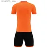 Collectable 2021 Football Jersey Quick Dry Gradient T Shirts And Pocket Shorts Customized Training Sports Uniforms Set Soccer Suit Q231118