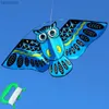 Accesorios de cometa 3D Owl Kite Kids Toys Divertidos deportes al aire libre Juego de actividades clásico con juguetes de cola para niños Aprendizaje temprano EducationalL231118