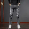 Męskie dżinsy Najnowsze jesieni jesieni luźne modne moda Slim Fit Casual Fashion Pasp Dżinsy trwałe i praktyczne zużycie 231117