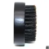 Cleaning Brushes Natural Boar Bristles Beard Portable Black Wooden Handle Bathroom Facial Brush Household Mas Beauty Tools D Dhgarden Dhd1B