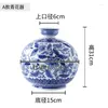 Bottiglie di stoccaggio Vaso in ceramica Jingdezhen Vaso in porcellana blu e bianca Decorazione