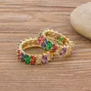 Topkwaliteit kleurrijke regenboog CZ ring voor dames meisjes mode verlovingsring trouwring charme partij sieraden 10 stijlen keuze mode-sieraden ringen regenboog ring band