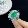 Dingle örhängen vintage 925 Sterling Silver Earring Lab Emerald Diamond Jewelry Party Wedding Drop for Women Engagement Bijou