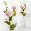 Fiori decorativi 70 cm Fiore artificiale Trigemino Eustoma Piante Bouquet Decorazione domestica Falso floreale Seta Matrimonio Po Puntelli Regali