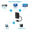 USB - HDTV 1080P VGA Kablo Adaptörü Çift Ekran Ses Video Desteği Windows7/8/10/11 Mac OS için VGA Dönüştürücü Adaptörü