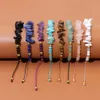 Woman Irregular Natural chip Stone Adjustable Bracelet Healing Gravel Crystal round Beaded Bracelets for Women Fashion Jewelry