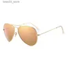 Solglasögon 3026 Glaslinser Gradient Women Solglasögon Män 58mm 3025 Mirror Hot Rayeds Brand 2020 Sun Glasses UV400 Q231120