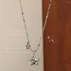 Chaînes Kpop Vintage Goth Y2k cristal étoile pendentif chaîne collier pour femmes Egirl Punk Grunge Collares esthétique bijoux accessoires