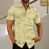 Herren Freizeithemden 2023 Sommer American Style Street Fashion Print Shirt Hawaiian Personalisierte Herren Kurzarm Revers TopXS-8XL