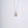 Xiy Couple bijoux Vintage or naturel rose diamant coeur pendentif dame collier pour femme