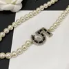 Moda Takı Kolye Kolyeleri Kadınlar için Zarif 5 Son İnci Kolye Son derece kaliteli gergin zincirler tasarımcı mücevher 18k kaplama altın kız hediyeler