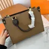 2022Designer Tote Bag Donna ONTHEGO PM GM Presbiopia Borsa di grande capacità Moda Totes Borsa a tracolla di lusso Donna Toron Handle Lady Shopping Borse a mano