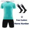 Collectable Football Jersey For Men 2023 2024 New Kids Football Sets Colge Soccer Athte Training Uniforms With Socks Custom Name number Q231118