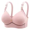 Bras Non magnetic Thin Cup Glossy Fat Mm Bra Large Size No Underwire Comfortable Breathable Gathered Women's Underwear 231117