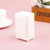 Kitchens Play Food 1PC Dollhouse Miniature Bench Refrigerator Toys Kitchen Home Decoration Furniture Accessories 231117