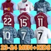 23 24 Soccer Jerseys Kids Home 2023 2024 Aston Villas Football Shirt Away Third Camisetas Mings McGinn Bailey Watkins Maillot Black Mearchas Douglas Luiz Buendia