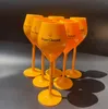 와인 안경 와인 잔 6pcs veuve yellow label polycarbonate clicquot 샴페인 플루트 쿠페 위스키 컵 6361734 드롭 배달 홈 Dhokp