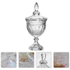 Brincos de bala de doce Jar Jar Jar Praço de Cristal de Cristal Disish Buffet Decorativo Buffet de Armazenamento de Açóquar