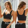 Bras FINETOO Sexy Lace Bra Women Soft Wireless Bras Deep V Underwear Comfortable Bralette Ladies Plus Size Bras Female Lingerie M-4XL P230417