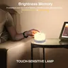 Lâmpadas tons de LED limpo limpo LED Light Touch Sensor Night Light Luz USB Lâmpada recarregável para crianças quarto quarto berçário Night Light 230418