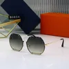 Fashion designer LOU VUT luxury Cool sunglasses 2023 New Women's Cat Eye Sunglasses Print Glasses Show Thin UV Protection