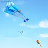 Kite Accessories free shipping large dolphin kite flying soft kites line ripstop nylon outdoor toys octopus kite factory alien inflatable kitesL231118