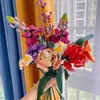 Bouquet de roses pour filles, Compatible avec le Bouquet LEGO, cadeaux de saint-valentin, orchidées, plantes en pot, jouet d'assemblage, décoration