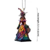 Christmas Decorations Mysterious Witch Plane Pendantd Painted Style Charm Fun Fairy Xmas Tree Ornaments Halloween Hanging Home Decor Gift 231117