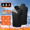 Herrenwesten 9 Bereiche Beheizte Weste Männer Frauen Beheizte Jacke Winter USB-Heizweste Selbstheizende Thermoweste Heiz-Daunenjacke Warmte Weste 231118