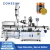 Zonesun Automatische afdichtmachine Twist Off Cap Sealer Ketchup Pasta Chili Saus Glas JAR SCapping Machine Lift Servator Motor Grijper ZS-XG440T