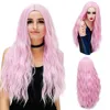 Synthetische pruiken msiwigs 70 cm lange roze golvende cosplay natuurlijke vrouwen s blonde pruik 29 kleuren hittebestendig haar 230417
