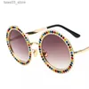 Lunettes de soleil surdimensionnées pour femmes, grandes lunettes de soleil roses avec pierres de cristal colorées, lunettes de soleil de styliste extra mode, monture transparente Q231120