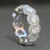 Band Ringe Luxus Mode Braut Ehering Voller Diamant Ringe für Frauen Engagement Vorschlag Ring Schmuck Zubehör Geschenk Anillos Mujer AA230417