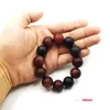 Strang Herrenarmband Natur Schwarz Rot Matt Achate Stein Luxus Festival Geschenke für Eid Fashion Style Armbänder