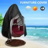 Chair Covers Black Patio Chair Cover Egg Swing Chair Waterproof Dust Cover Protector with Zipper Protective Case Outdoor Hanging Chair Cover 231117