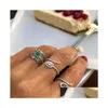 Anneaux de mariage Arrivée Simple Mode Bijoux 925 Sterling Sier Rose Or Vendre Partie MTI Couleur Cz Diamant Femmes Ouvert Ajustab220U Dro Dh4Gk