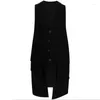 Men's Vests Sleeveless Suit Vest Leisure Fashion Loose Youth Leave Two Waistcoats Four Seasons Medium Length