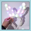 Autres fournitures de fête festive Led clignotant en peluche oreilles de lapin bandeau femmes filles lapin éclairer bandeau serre-tête brillant cerceau Wed Dhwfz