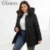 Women's Down Parkas Gasman 2022 New Fashion Parkas Women's Plus Size Short Casual Hooded Pocket Women Down Jacket FE Outweargm-82629L231118