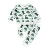 Clothing Sets -12-02 Lioraitiin 0-3Years Toddler Baby Boy Girl 2Pcs Valentine's Day Clothing Dinosaur Printed Long Sleeve Top Long Pants 230418