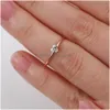 Band Rings Little Heart Shaped Rings For Women Gold Color Wedding Engagement Ring Jewellry Zircon Romantic Fashion Jewelry D Dhgarden Ot0Am