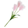 Kwiaty dekoracyjne fałszywy kwiat ekologiczny 3 głowa Reed atrakcyjny sztuczny trzcina salon