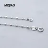 Ketens miqiao 925 sterling zilver o ketting voor dames ketting vierkante kraal Koreaanse mode sieraden lengte 40 45 cm choker vrouw