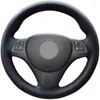 Steering Wheel Covers Black PU Faux Leather DIY Hand-stitched Car Cover For M Sport 3 Series E91 320i 325i 330i 335i M3 E90 E92 E93