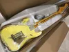 Custom Shop Heavy Relic Masterbuilt Yngwie Malmsteen Play Loud Cream Over White Electric Guitar Maple Neck, Scalloped Fingerboard, Big Headstock Vintage Tuners