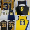 City Basketball Vintage Reggie Miller Jerseys 31 Man Earned Tyrese Haliburton 0 Bennedict Mathurin 00 Déclaration cousue Noir Bleu Marine Blanc Jaune Qualité supérieure