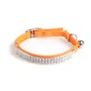 All-Match husdjurskrage med diamantkattkrage PU Rhinestone Cat Draw Rope Macaron Cat Collar