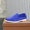 Men casual shoes loafers low top suede leather oxfords Loros-x-Pianas Moccasins summer walk loafer slip on loafer rubber sole flats with box 38-46